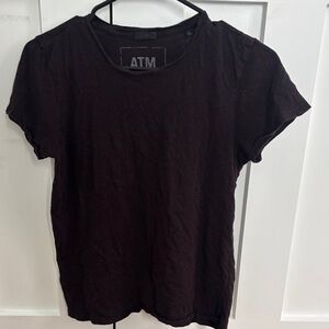 ATM Anthony Thomas Melillo Eggplant Short Sleeve Crew Tee